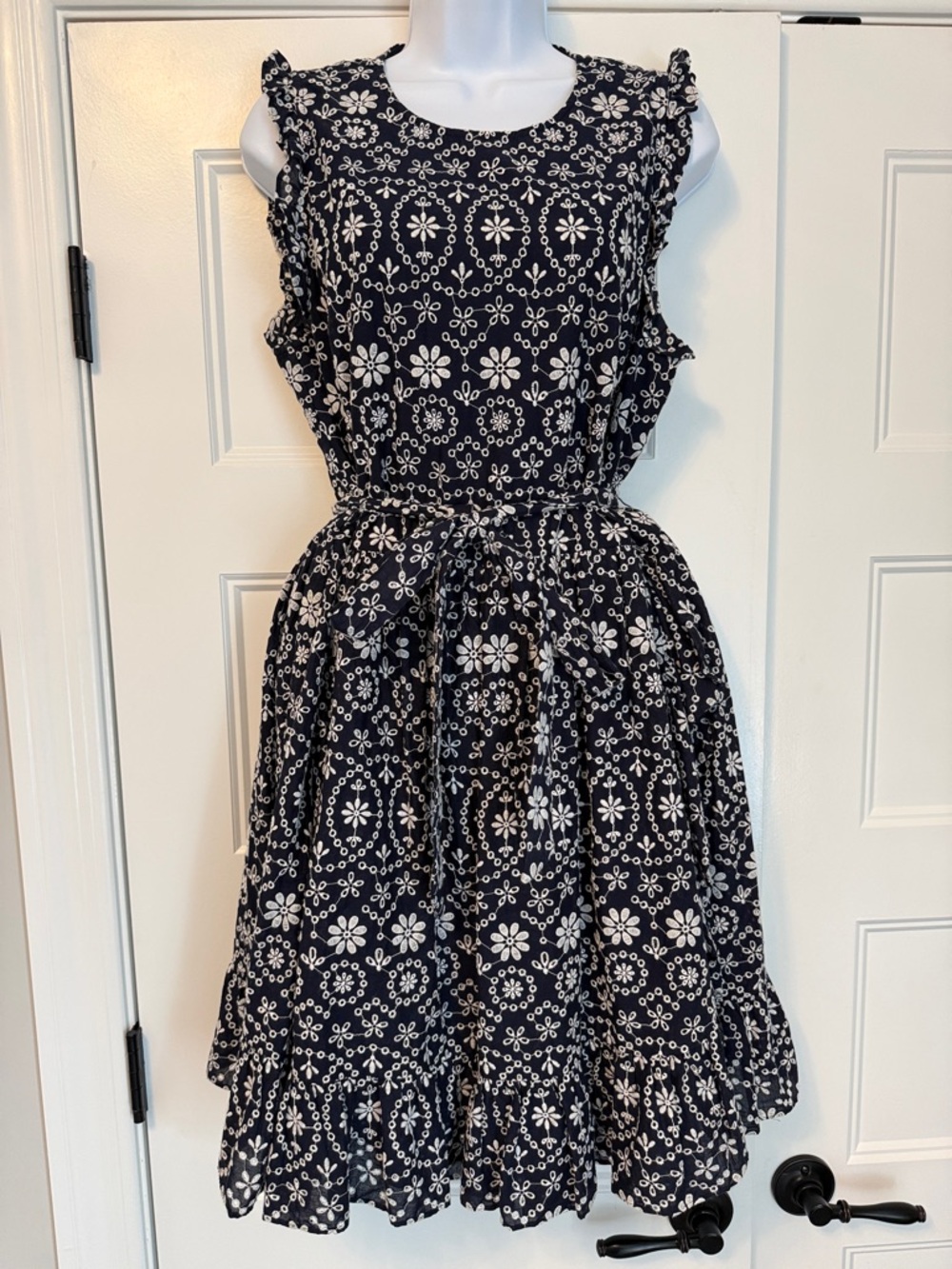 kate spade Navy and White Floral Mini Dress